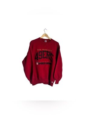 Vintage San Francisco 49ers Russel Crewneck Size XL Made in USA Red Sportswear
